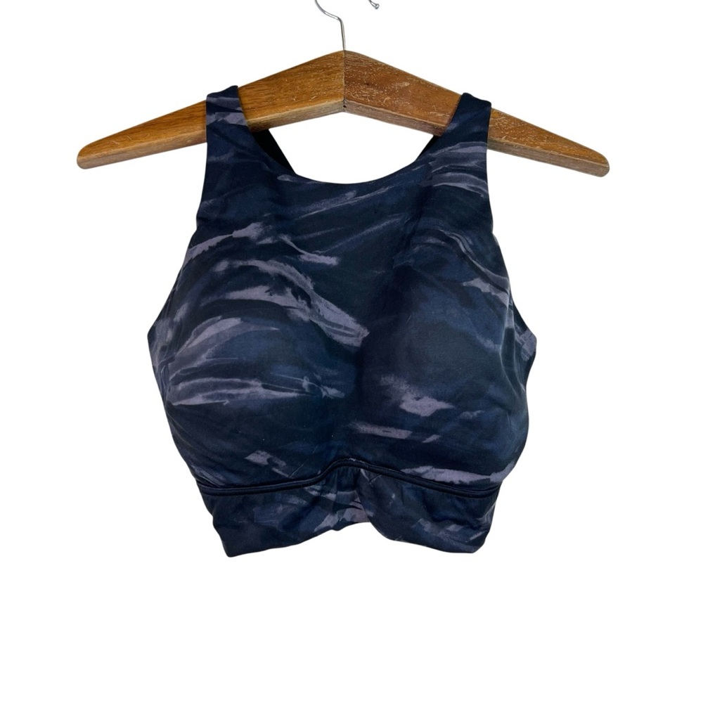 Victoria’s Secret Black Blue Purple Medium Support Padded Sports Bra Size L-DD